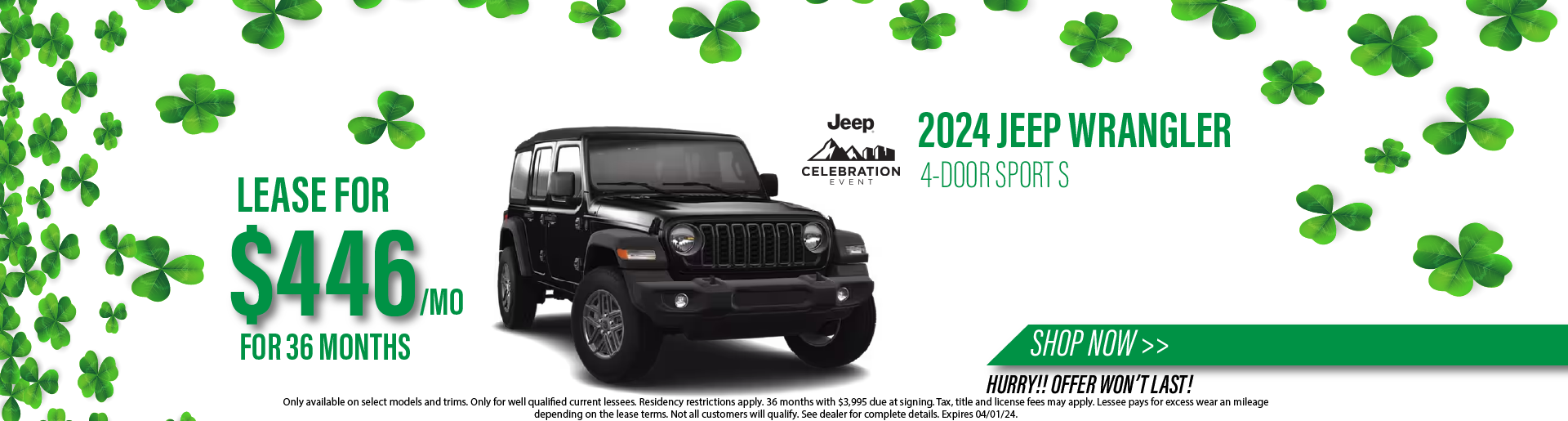 2024 Jeep Wrangler lease special